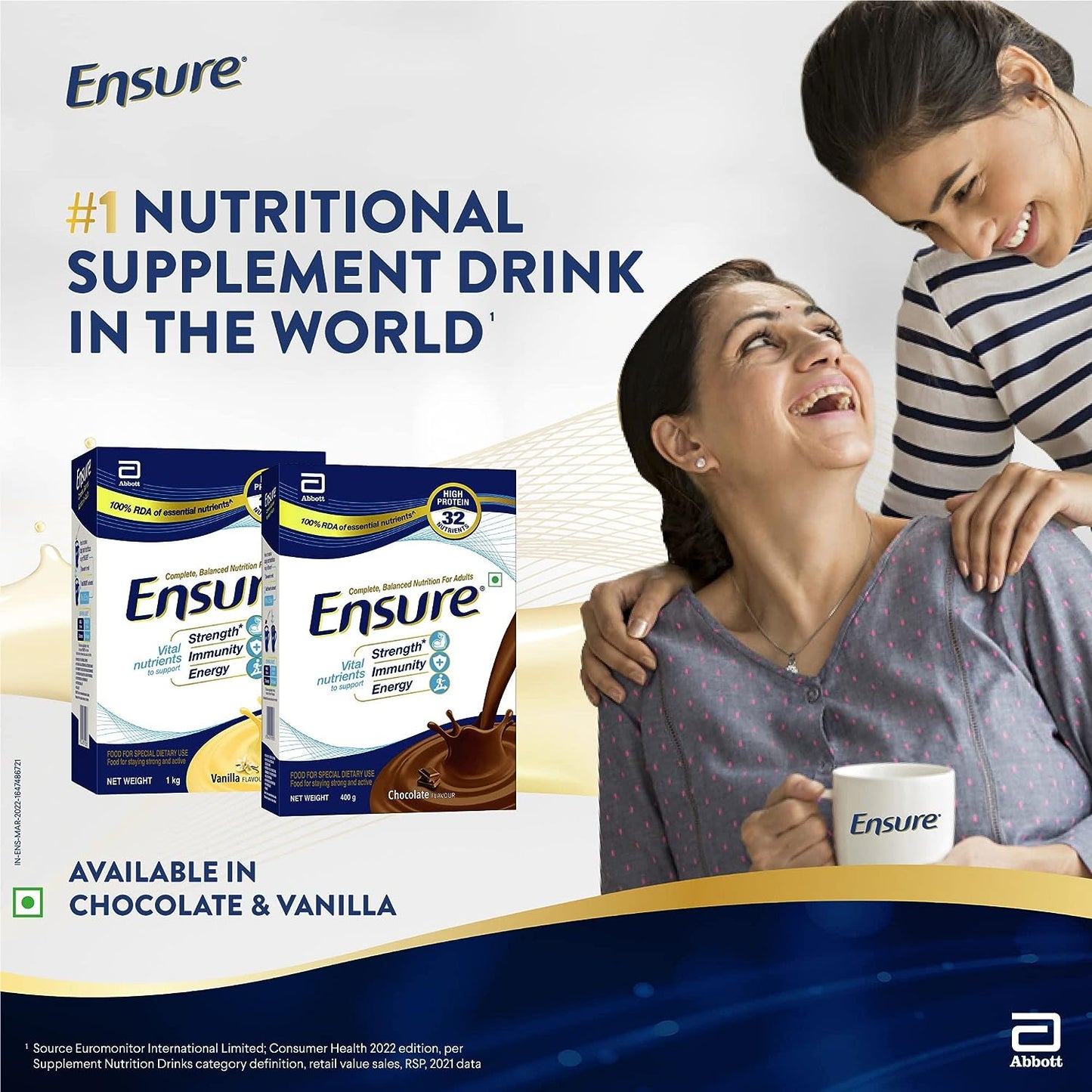 Ensure Nutritional Powder Vanilla Flavour - 400 gm - Refill Pack