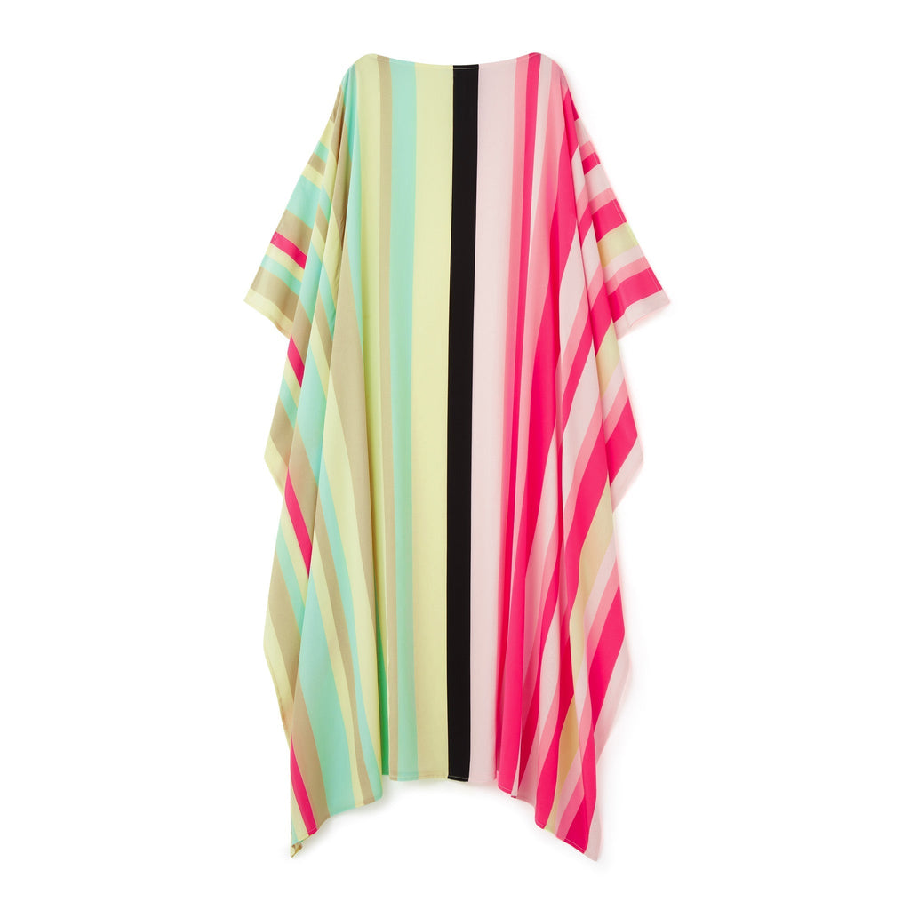 Printed Silk Crepe Long Kaftan For Women's
