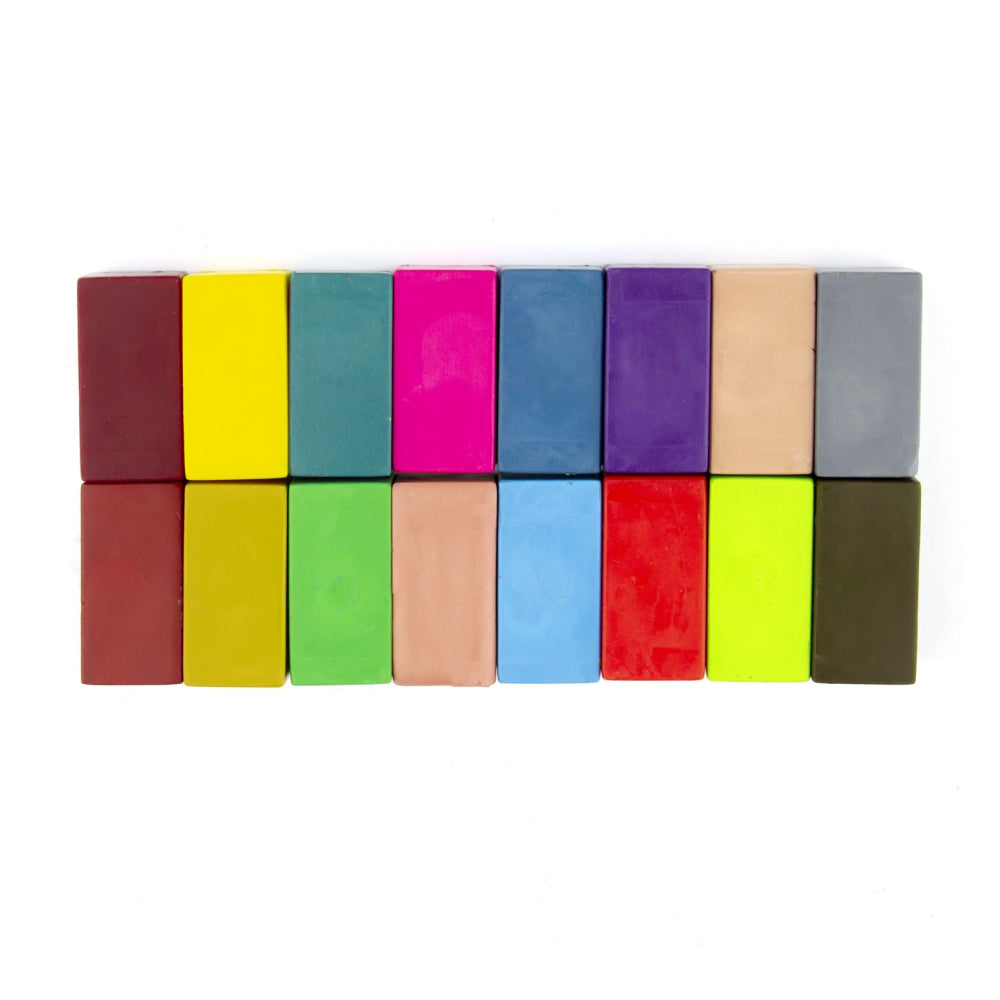 Azafran Organic Block Crayons (16 Colors) - 120 gms