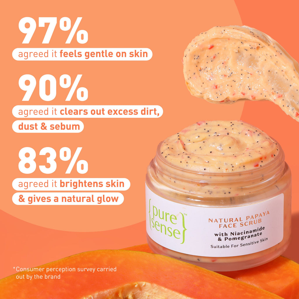 Puresense Natural Papaya Face Scrub - 50 gms