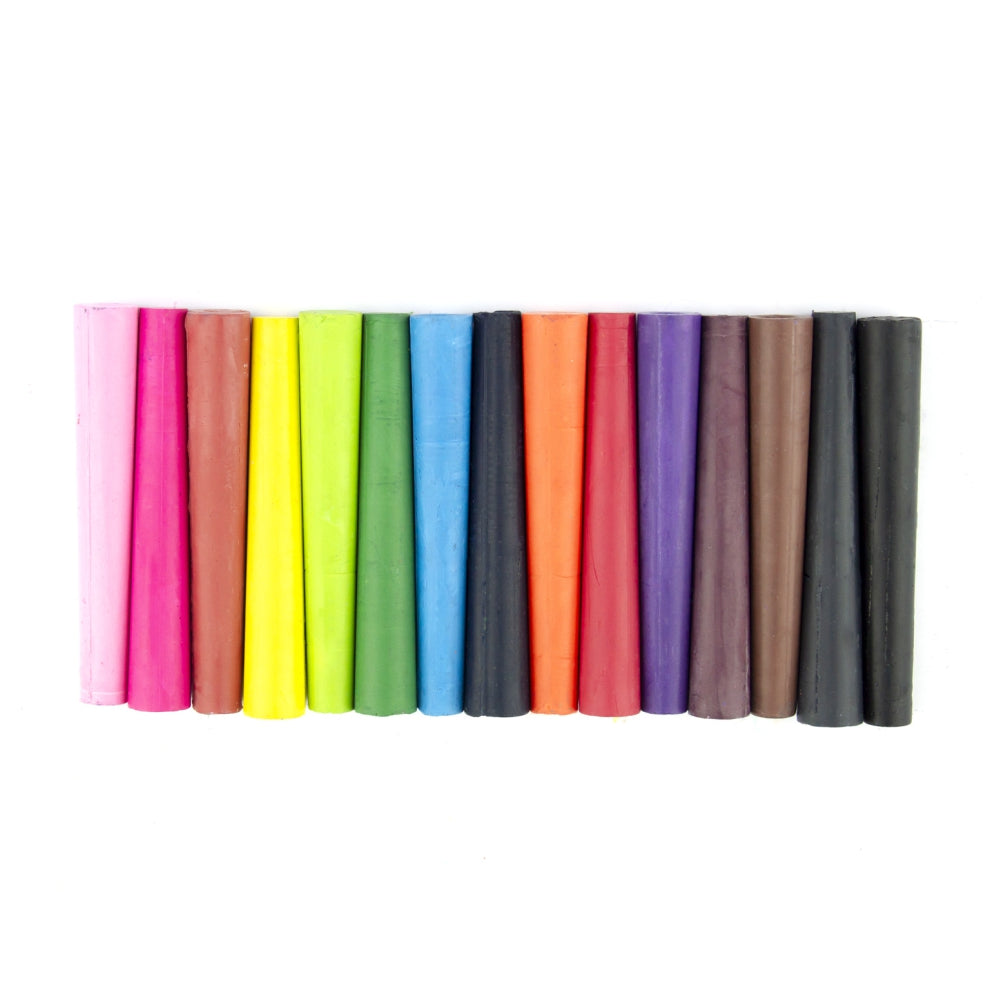 Azafran Organic Pencil Crayons (15 colors) - 97.5 gms