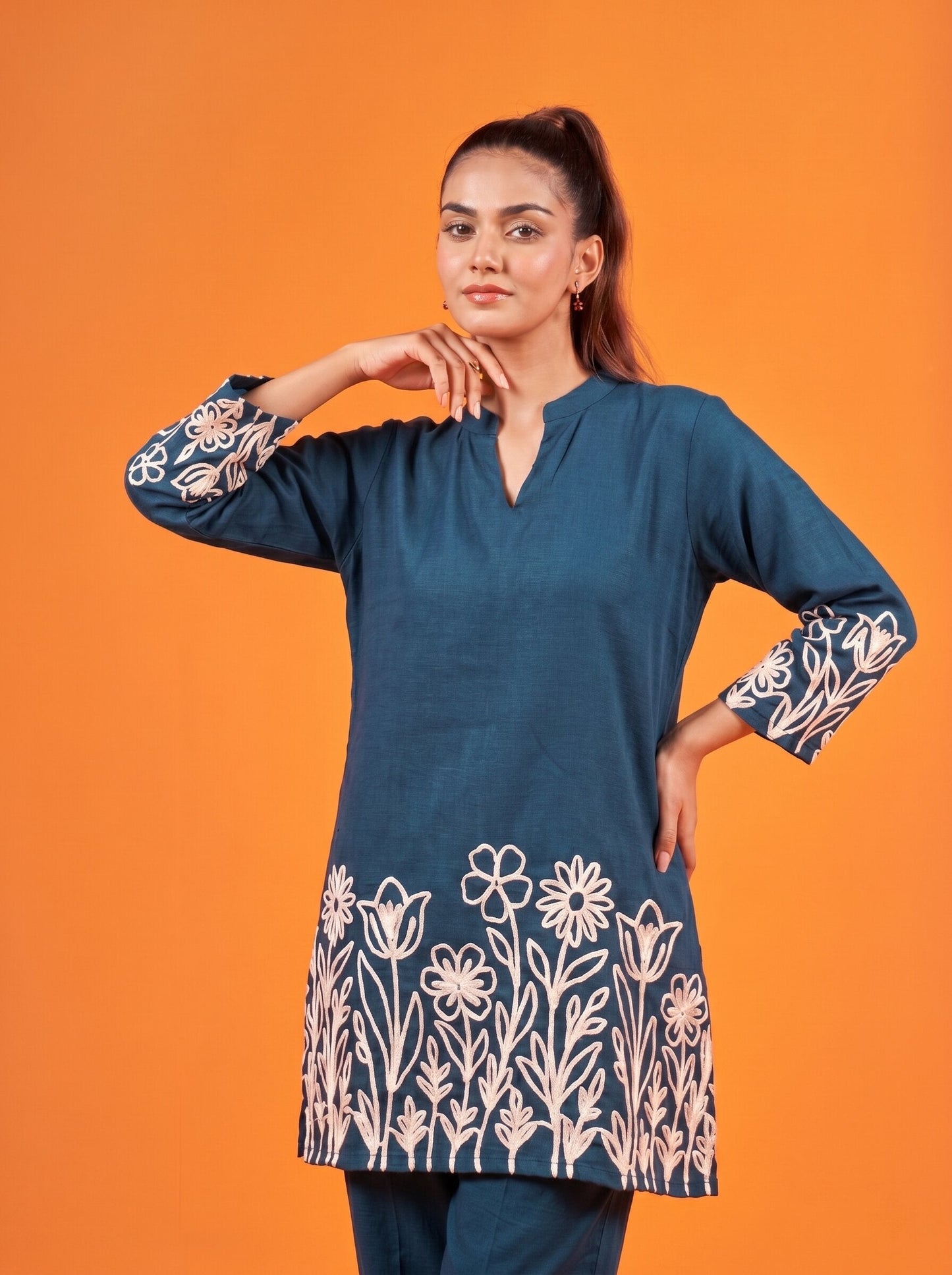 Anaita Teal Stylish Readymade Co-Ords Set