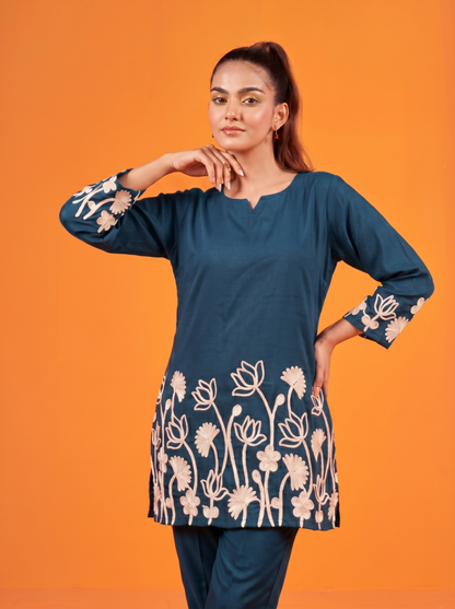 Anaita Teal Stylish Readymade Co-Ords Set