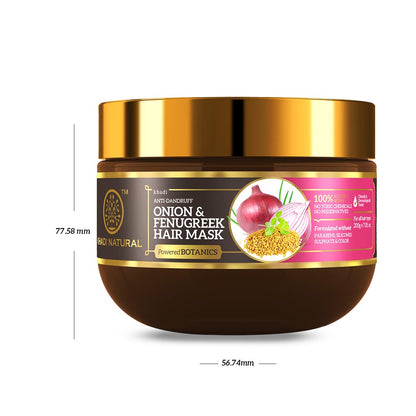 Khadi Natural Onion & Fenugreek Hair Mask - Paraben, Silicones, Sulphate & Color Free