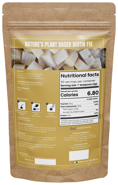 Ayura Origins Nature's Plant Based Biotin Fix Powder