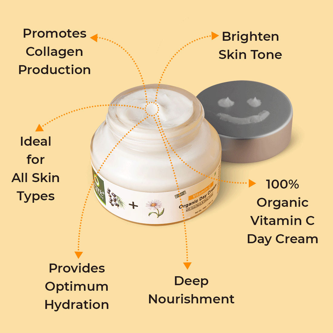 Organic Harvest Vitamin C Organic Day Cream - 50 gms