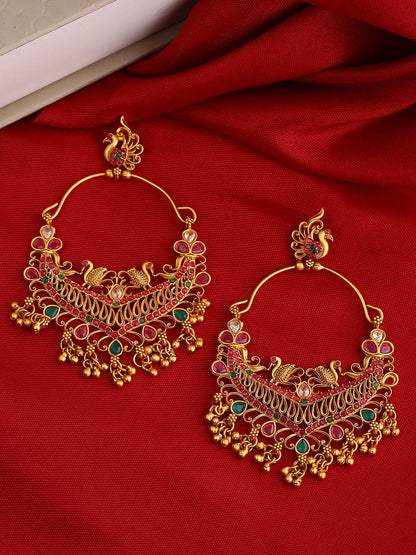 Shoshaa Gold-Polished Handcrafted Contemporary Chandbalis