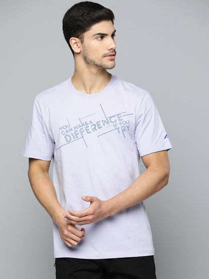 Alcis Men Typography Printed Anti Static Sports T-shirt