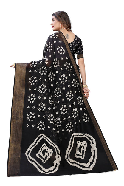 Vamika Black Linen Jari Border Saree (RADHIKA BLACK)