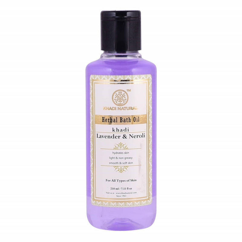 Khadi Natural Lavender & Neroli Herbal Bath Oil - 210 ml