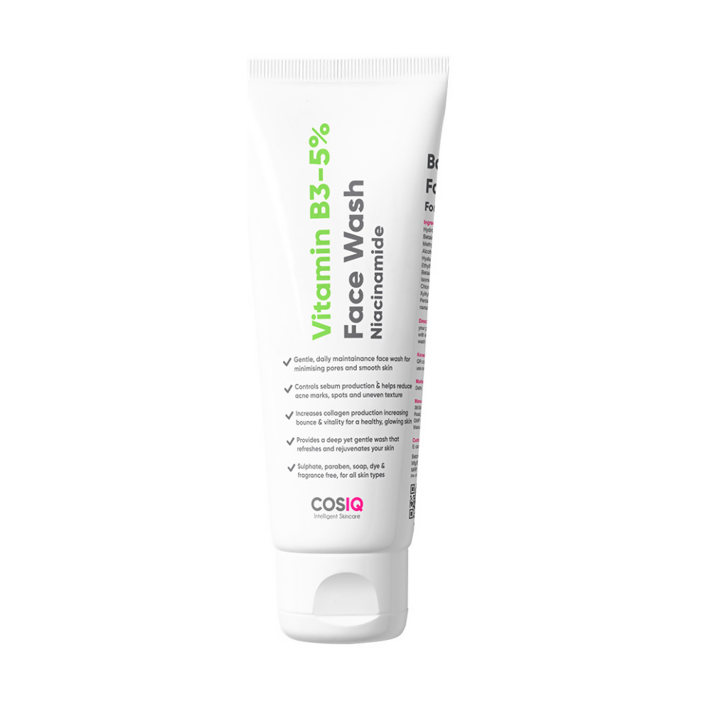 Cos-IQ Vitamin B3-5% Niacinamide Face Wash for Smooth and Even Skin