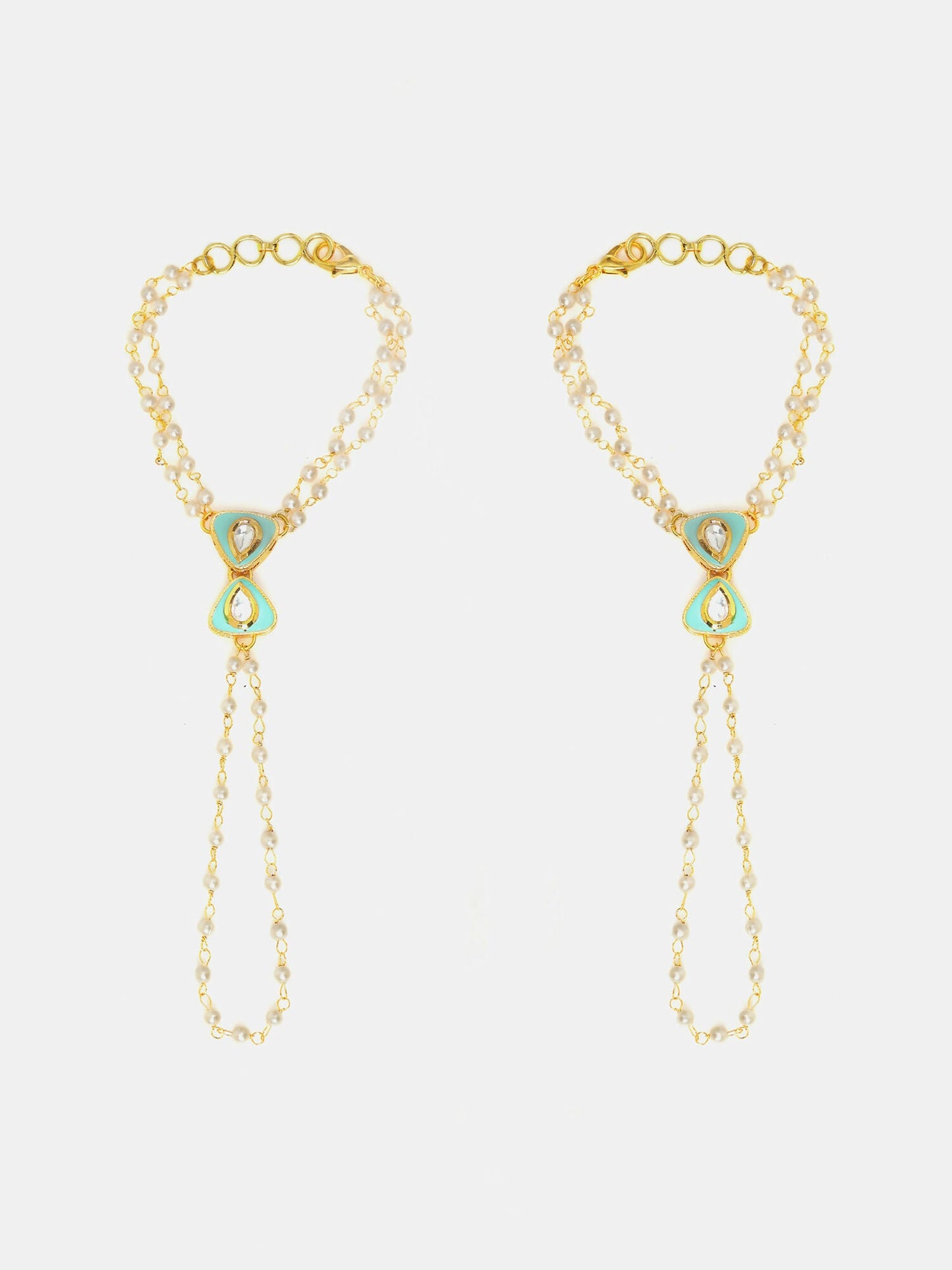 Ruby Raang Saanjh Pearl Hand Jewelry