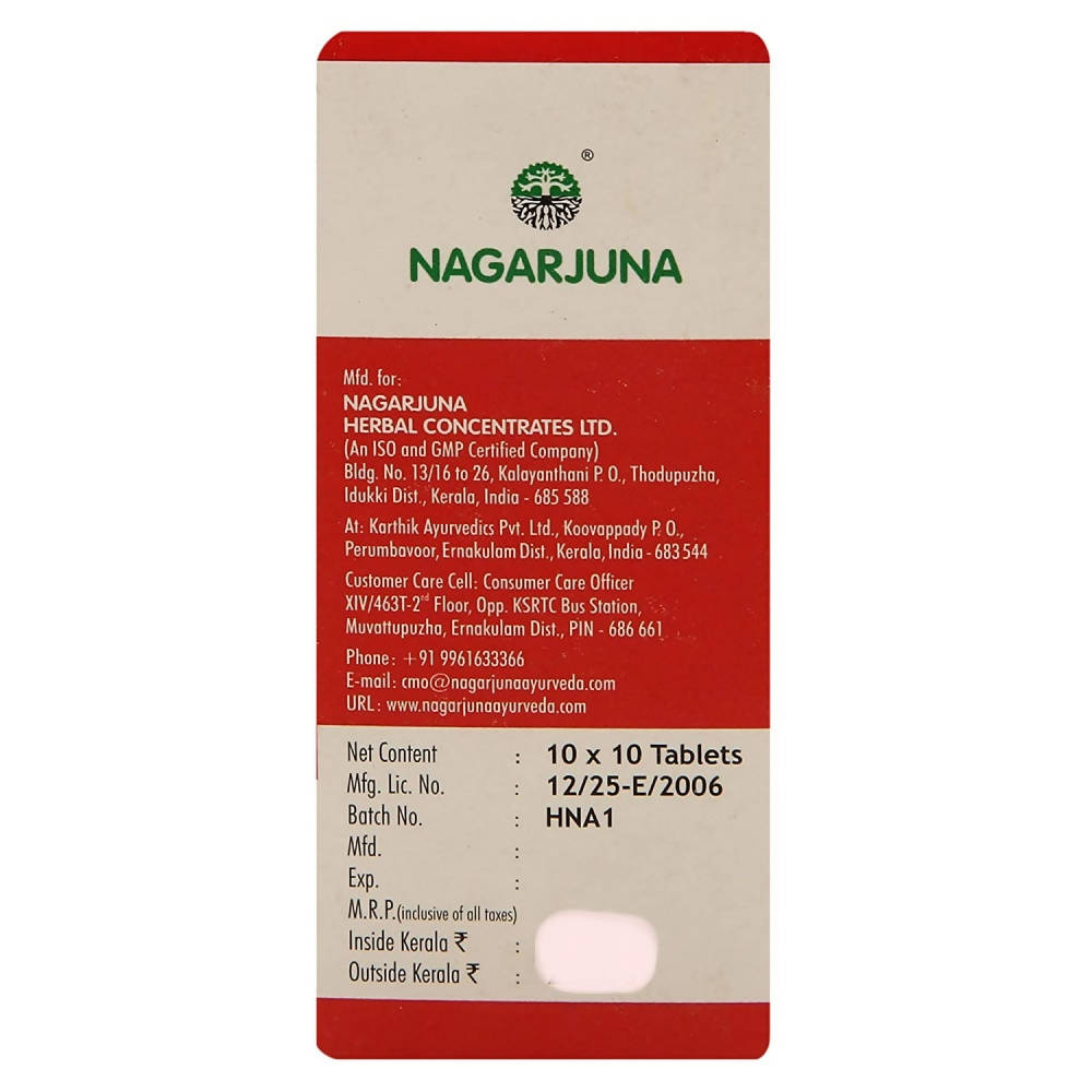 Nagarjuna Ayurveda Cardostab Tablets - 100 tabs