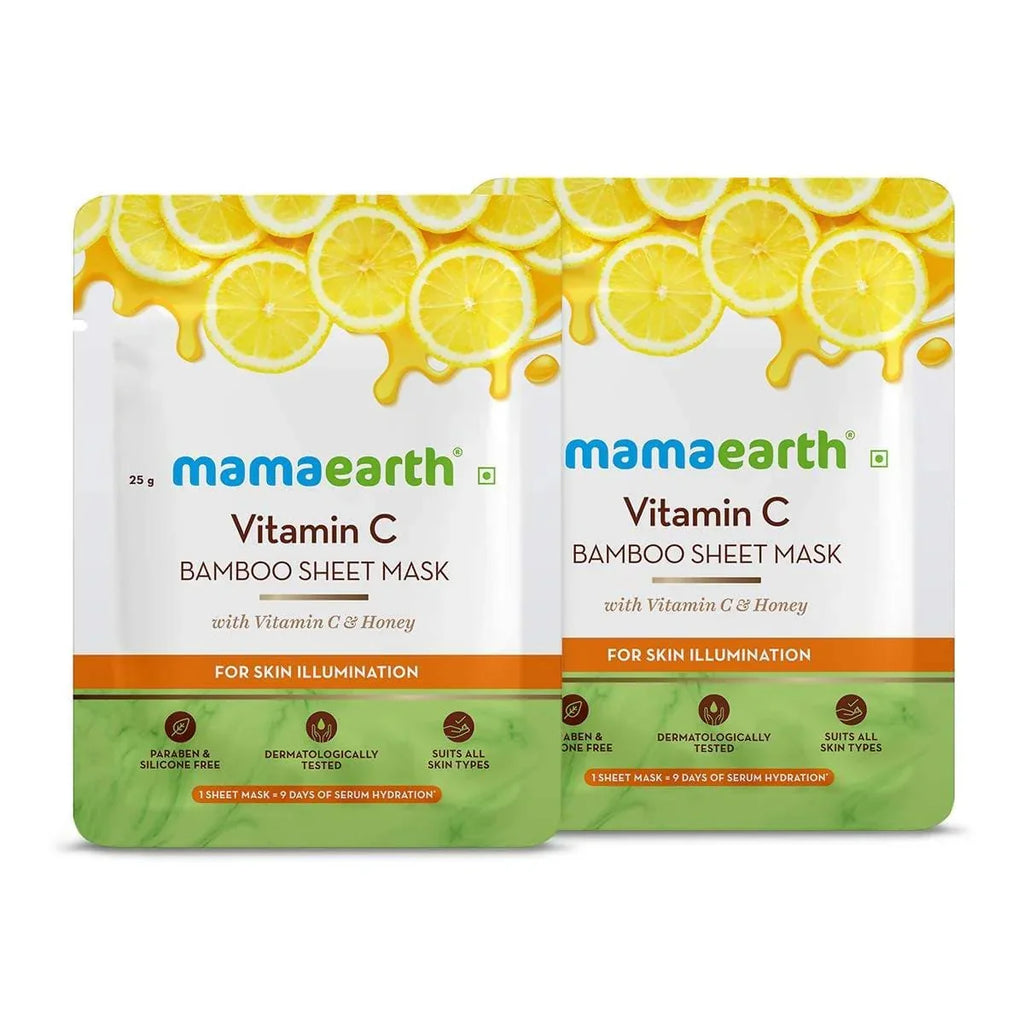 Mamaearth Vitamin C Bamboo Sheet Mask For Skin Illumination -Pack of 1-25mg