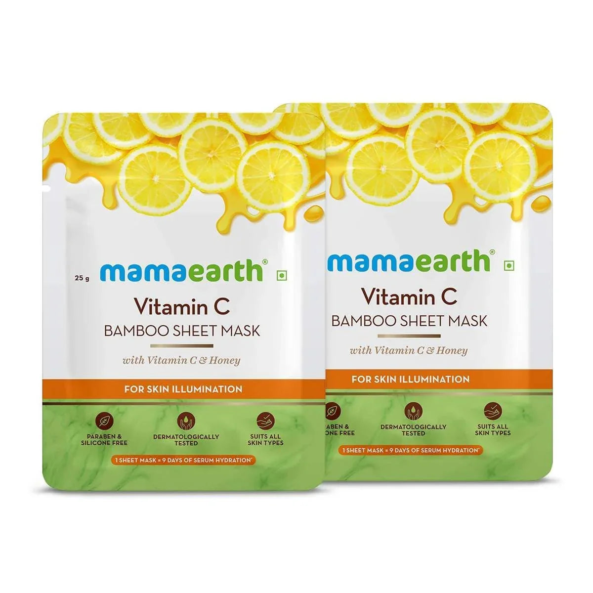 Mamaearth Vitamin C Bamboo Sheet Mask For Skin Illumination -Pack of 1-25mg