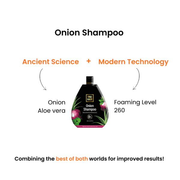 Tru Hair Onion Shampoo For Hair Fall – 200 ml