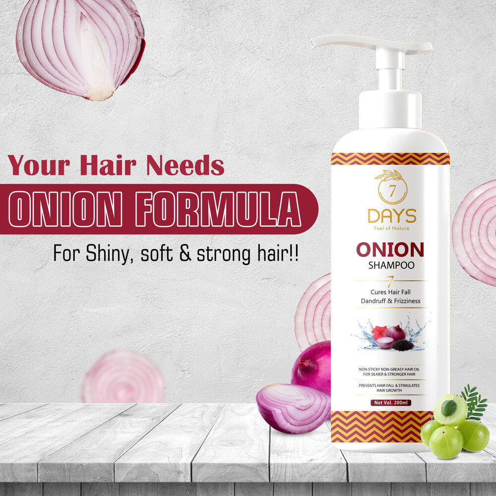 7Days Organic Onion Black Seed Hair Shampoo - 200 ml