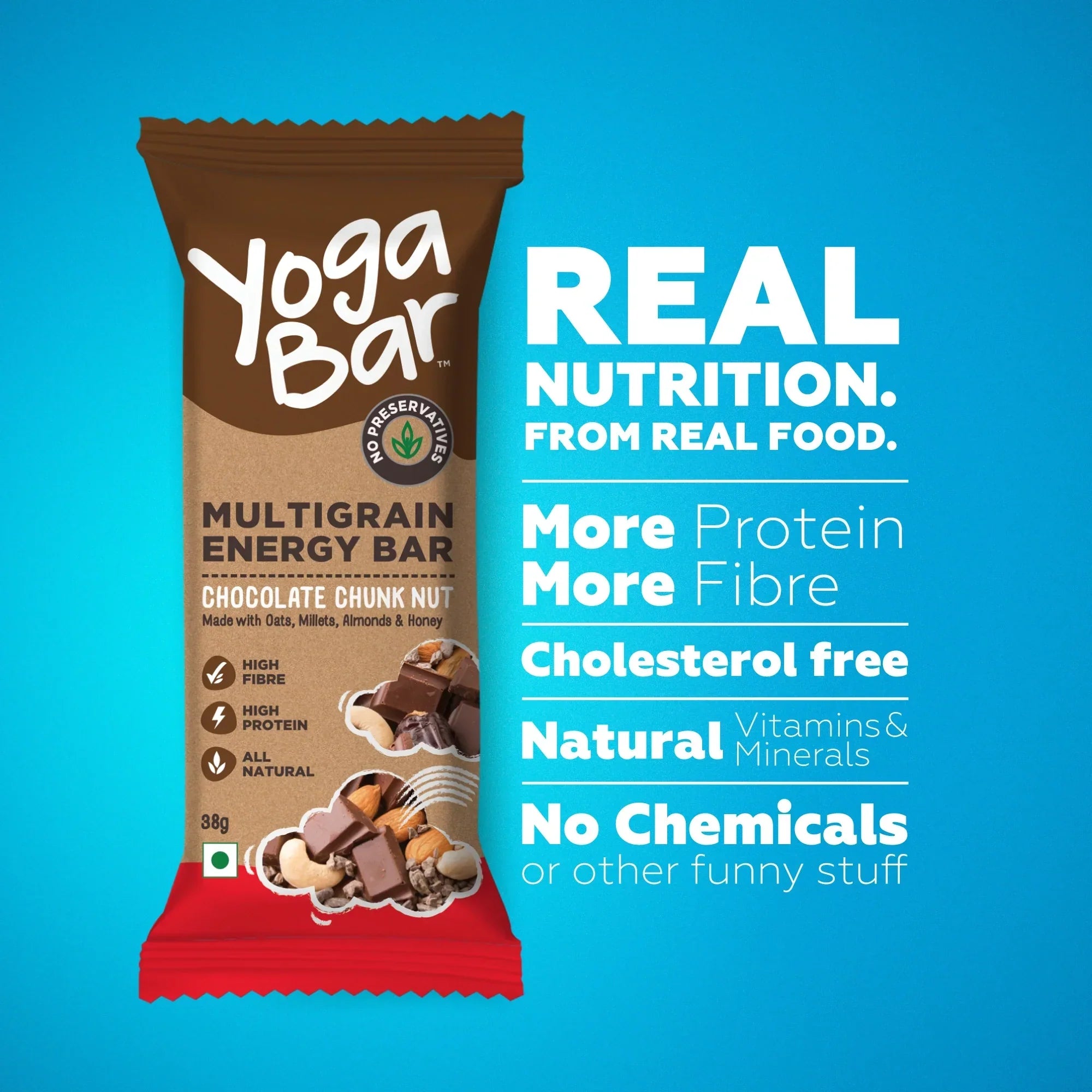 Yogabar Variety Pack Energy Bar Pack of 6 - 228 gms
