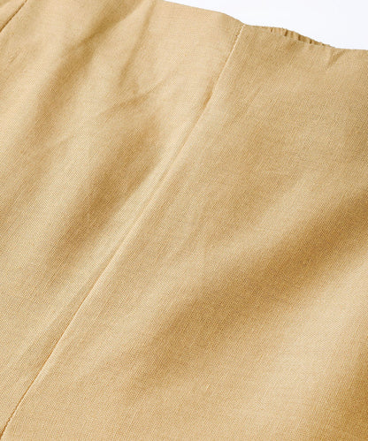 Juniper Women Gold Cotton Flex Solid Slim Fit Pant/Slim Pant