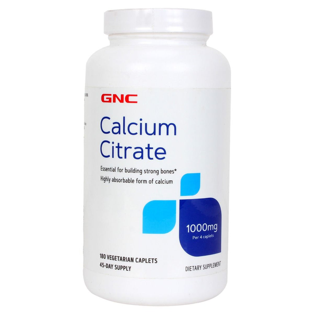 GNC Calcium Citrate Vegetarian Capsules – 180 Caps