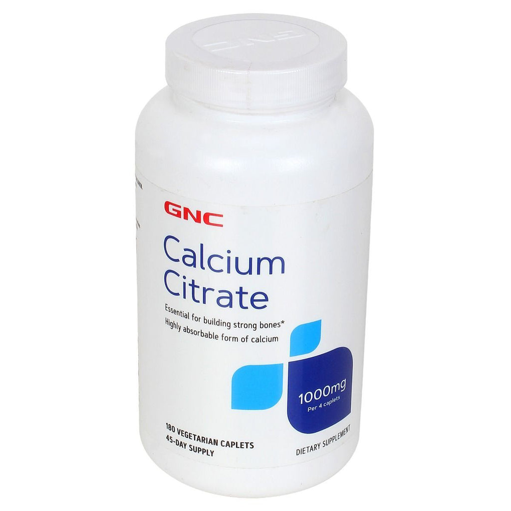 GNC Calcium Citrate Vegetarian Capsules – 180 Caps