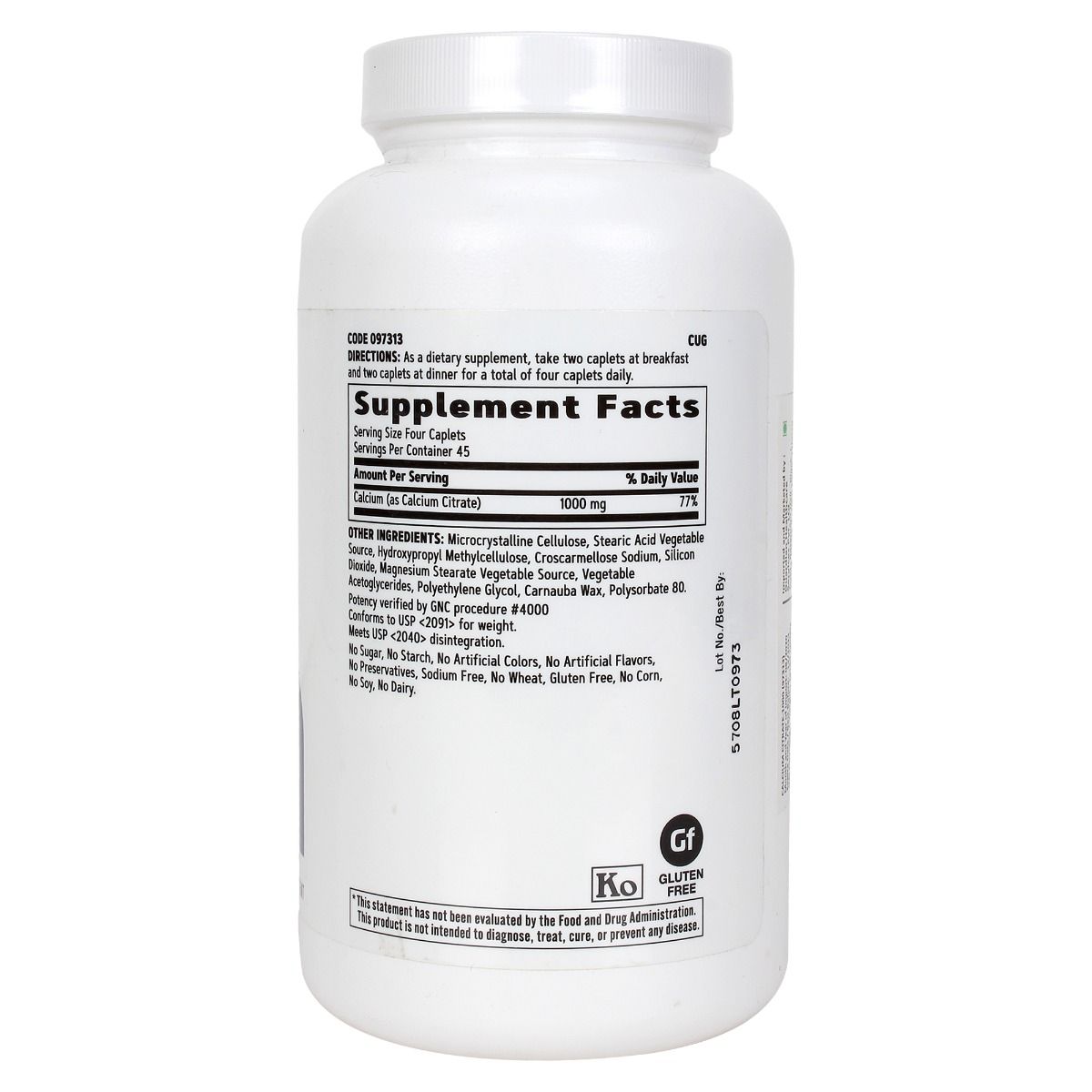 GNC Calcium Citrate Vegetarian Capsules – 180 Caps