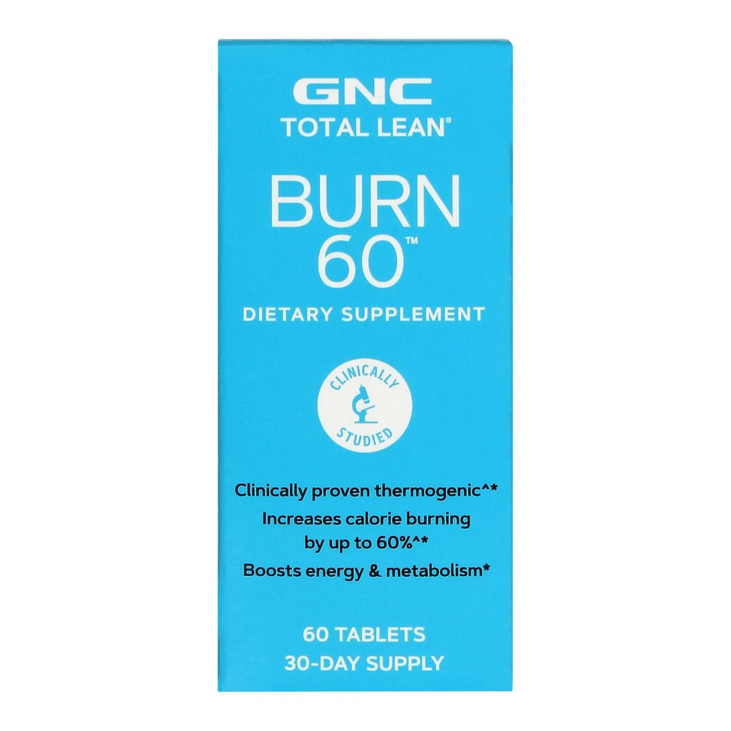 GNC Total Lean Burn 60  Clinically Proven to Burn Calories Up to 60% Faster - 60 tabs