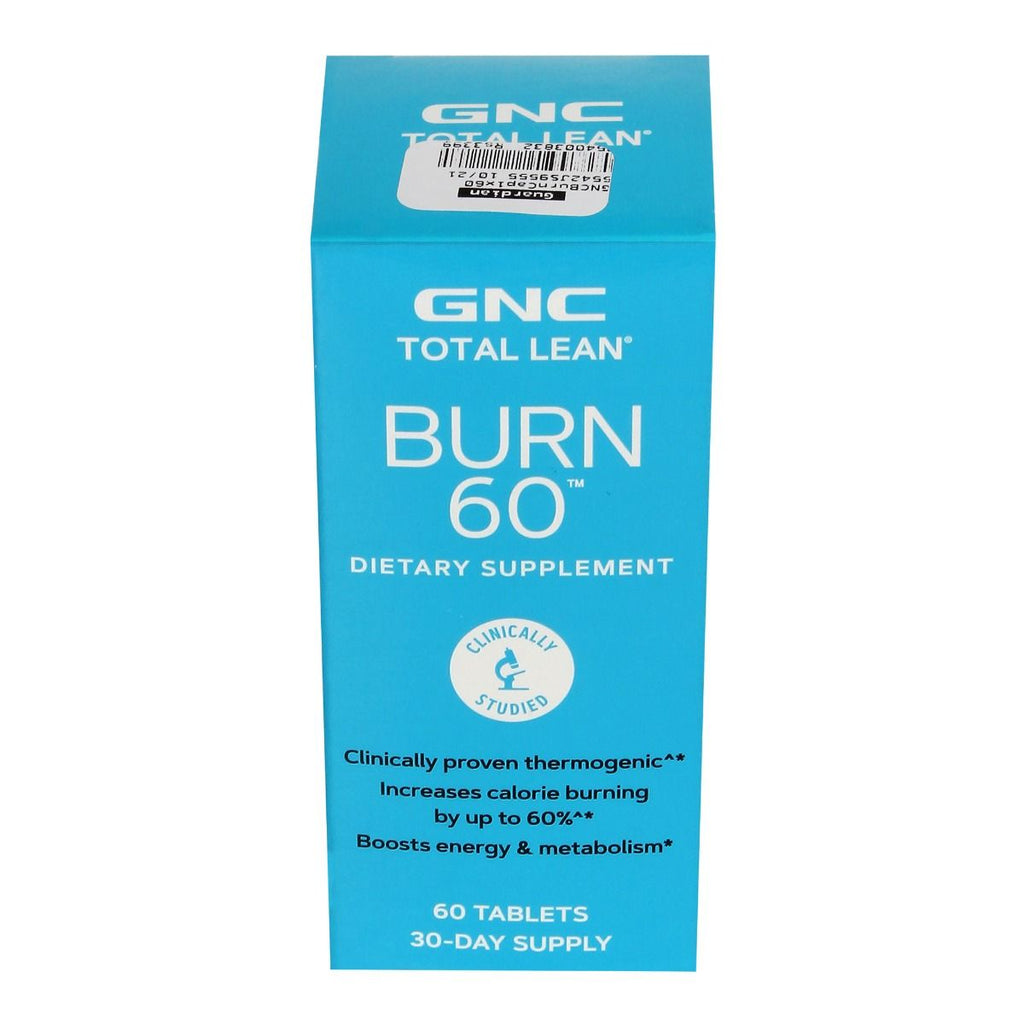 GNC Total Lean Burn 60  Clinically Proven to Burn Calories Up to 60% Faster - 60 tabs