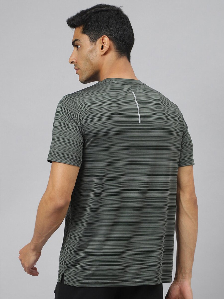 Alcis Men Stretch-X Anti-Static Slim-Fit Round Neck Running T-Shirt