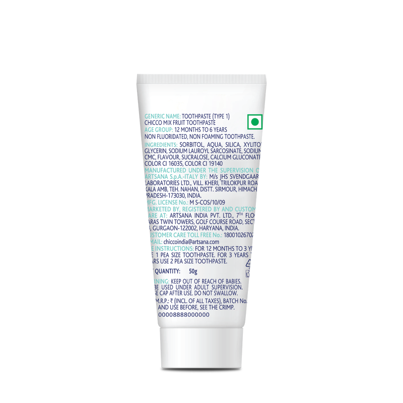 Chicco Dentifricio Toothpaste For 6+ Months Kids - 50 ml