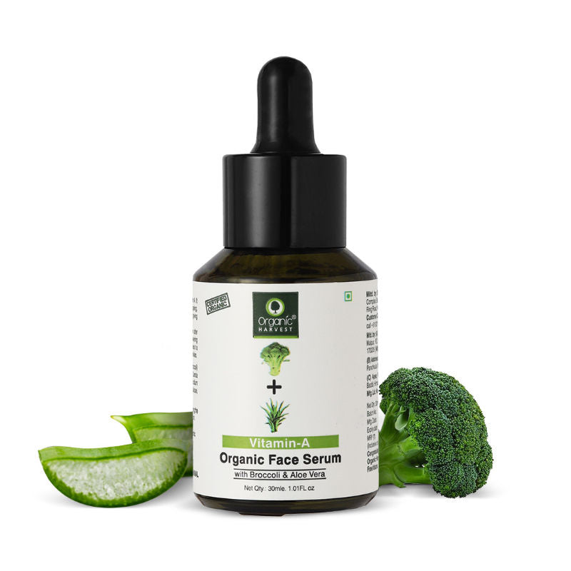 Organic Harvest Vitamin A Organic Face Serum with Broccoli & Aloe Vera - 30 ml