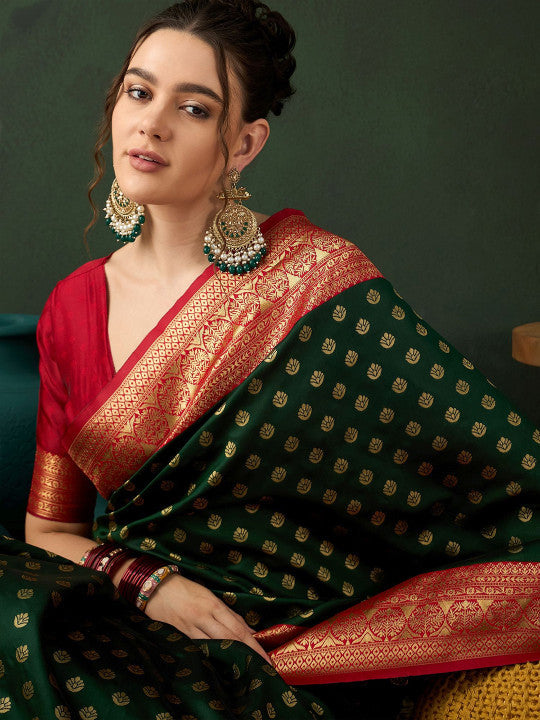 Sangria Woven Design Saree With Blouse Piece