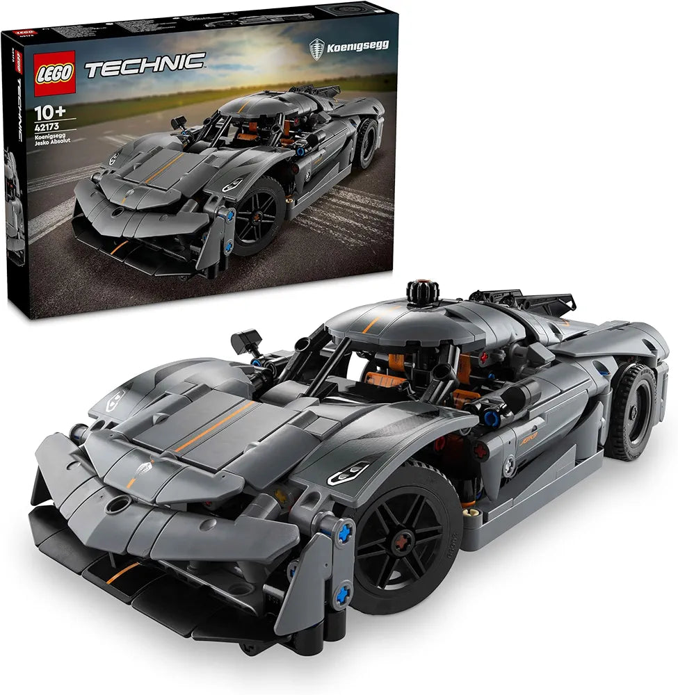 Lego Technic Koenigsegg Jesko Absolut Gray Hypercar Building Set for Kids 42173