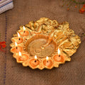 Collectible India Lord Ganesha Diya Kuber Deepak Thali Oil Lamp