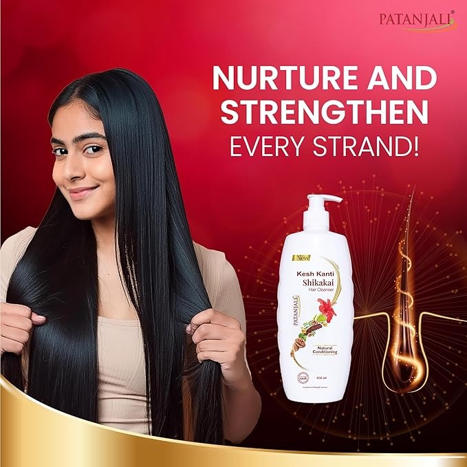 Patanjali Kesh Kanti Shikakai Hair Cleanser - 650 ml
