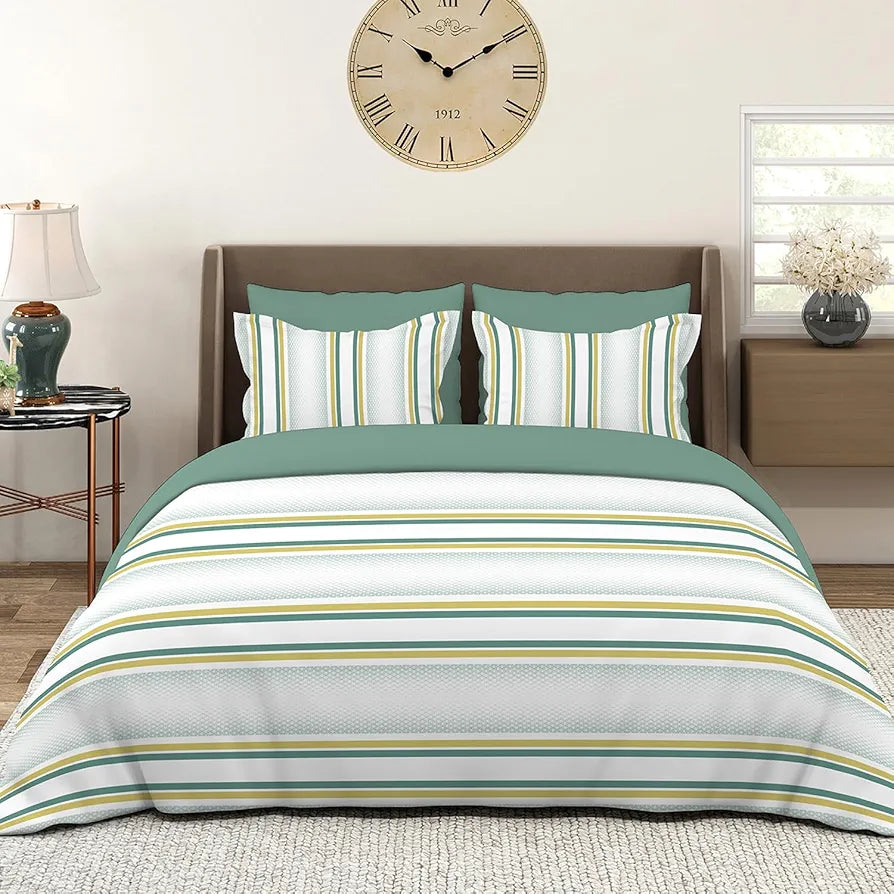 Layers Durathread Bedsheet Set for All Seasons Lightweight Moisture Absorbent 225 CVC King Size Multicolor1