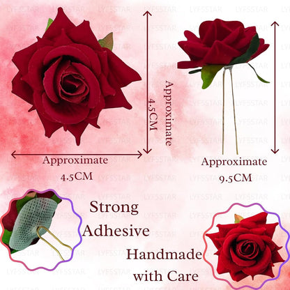 Red Rose Brooches
