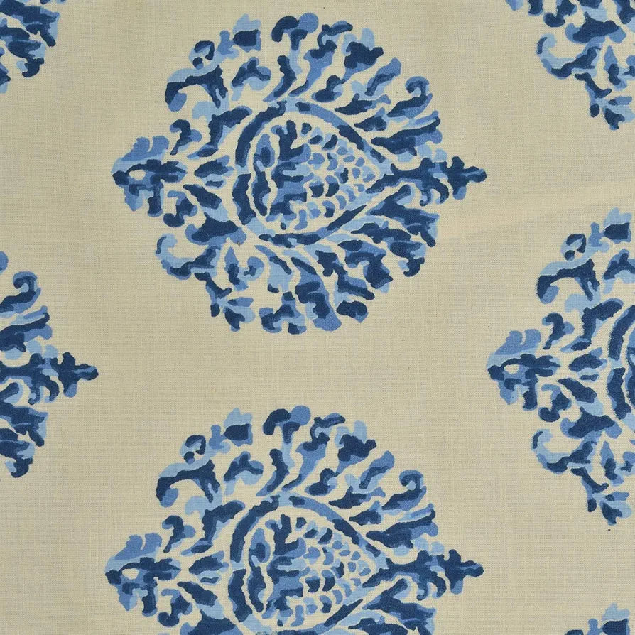 Trance Home Linen 150 GSM Pure Cotton Reversible Dohar Single Bed Size Ac Blanket Comforter Soft Light-Weight Bed Blanket 56 X 88 Inch Colour Damask Blue