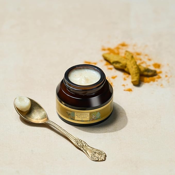 FloraSoul Ayurveda Illuminating Walnut Scrub With Turmeric - 50 Gms