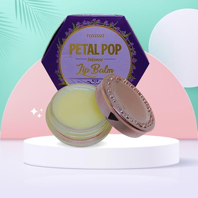 Nyassa Petal Pop Intense Lip Balm With Shea Butter & Organic Sweet Almond Oil - 6 Gms