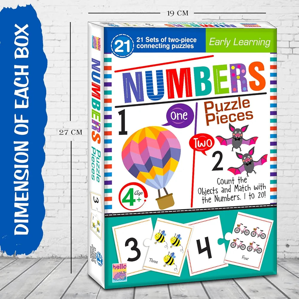 Hello Friend Numbers Jigsaw Puzzle Connecting 2-Piece  for Kids, Childrens and Toddlers – Early Learning Educational