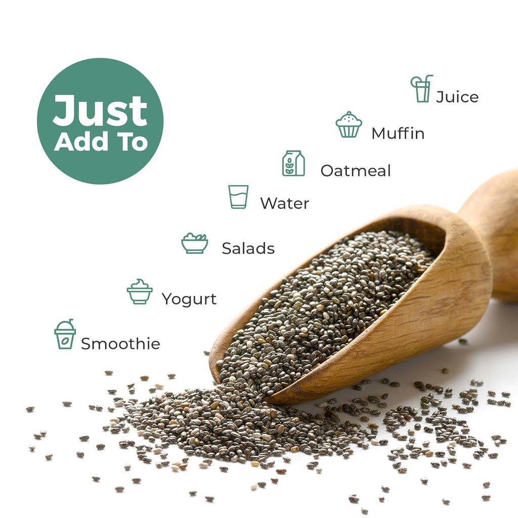 Pureheart Raw Chia Seeds 80 gm| Chia Seeds for Weight Management | Rich in Calcium, Protein, Fiber, Omega-3 and Antioxidant | Seeds for Eating | Diet Snack | Naturally Sourced
