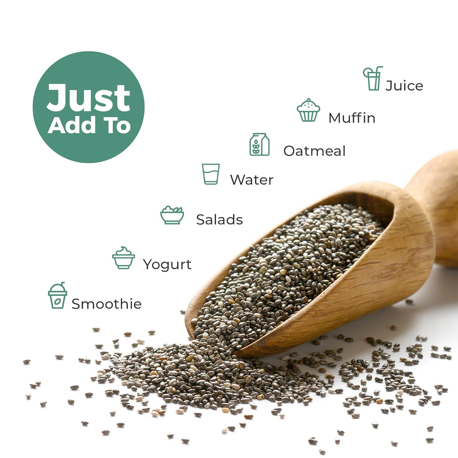Pureheart Raw Chia Seeds 80 gm| Chia Seeds for Weight Management | Rich in Calcium, Protein, Fiber, Omega-3 and Antioxidant | Seeds for Eating | Diet Snack | Naturally Sourced