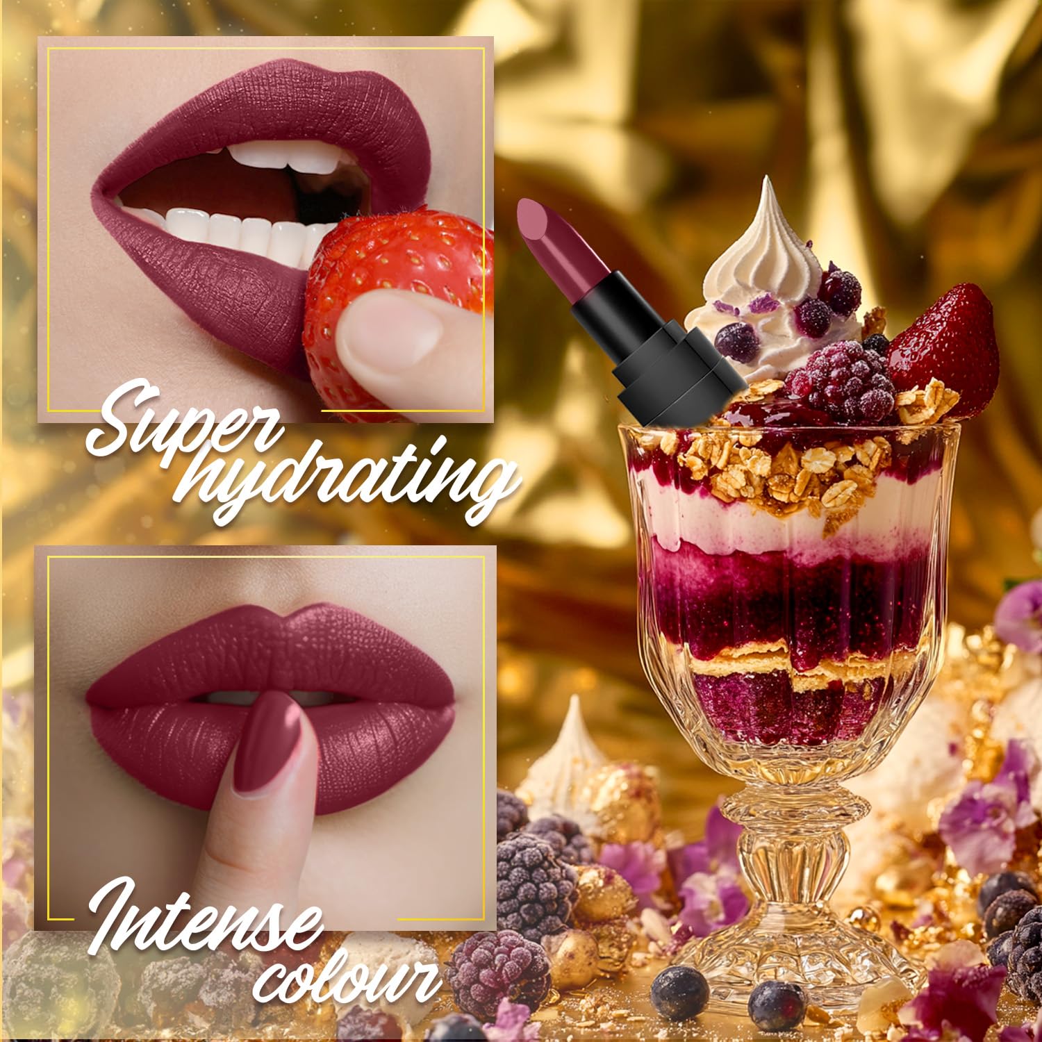 FACES CANADA Comfy Matte Wow Bullet Lipstick - Berry SoufflÃ© (Pink) 4.2g | Smooth Matte Finish | Highly Pigmented | Long Lasting | Super Hydrating | Glides Effortlessly | One Swipe Application | Non Drying | No Cracking