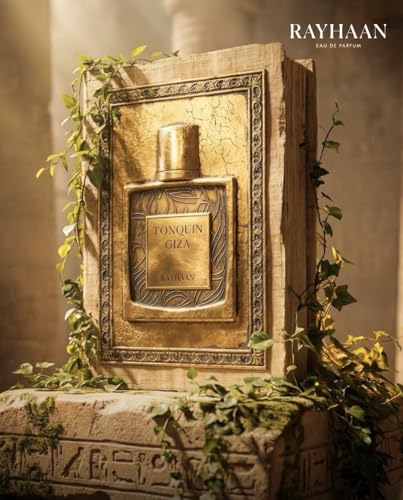 RAYHAAN Tonquin Giza Eau de Parfum, Fragrance, Gold Cap, Textured Glass Bottle