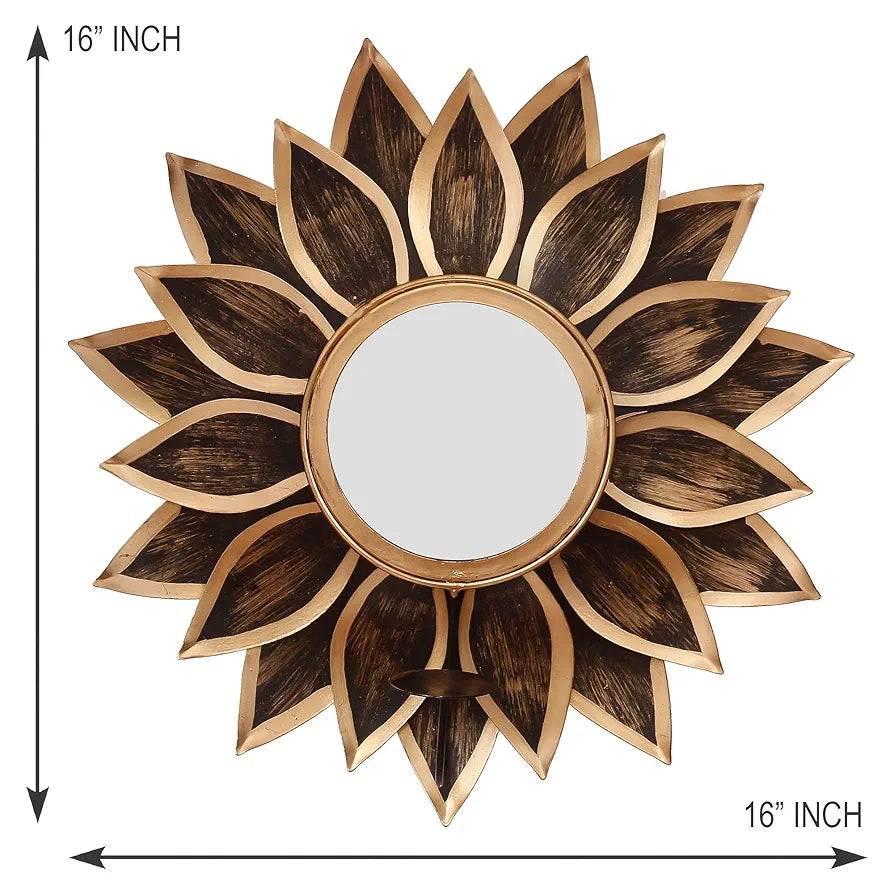 Webelkart Metal Delight Mirror Wall Sconce Tealight Holder