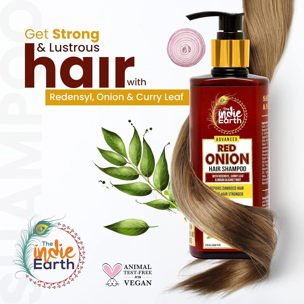 The Indie Earth Advanced Red Onion Hair Shampoo - 300 ml