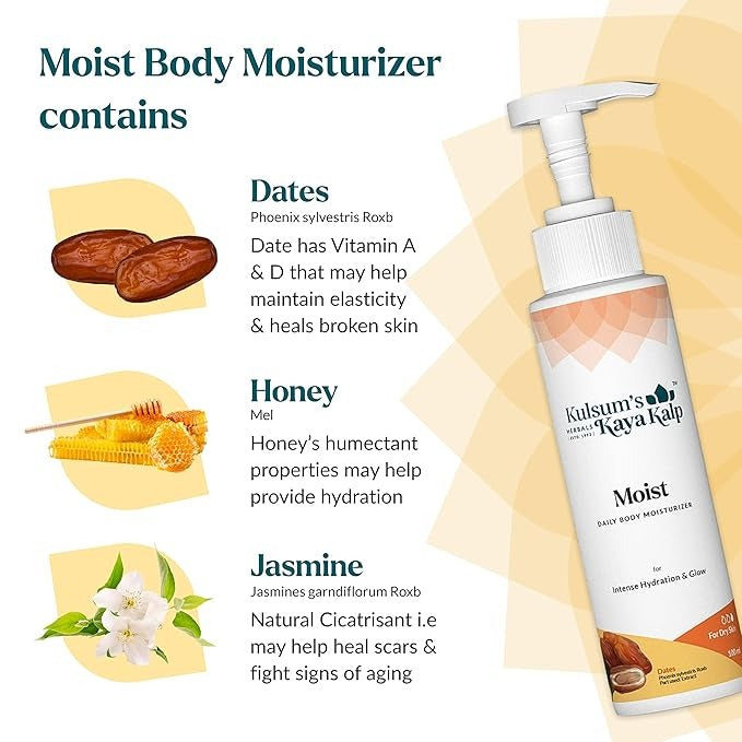 Kulsum's Kaya Kalp Herbals Honey Moist Face & Body Moisturizer - 200 ml