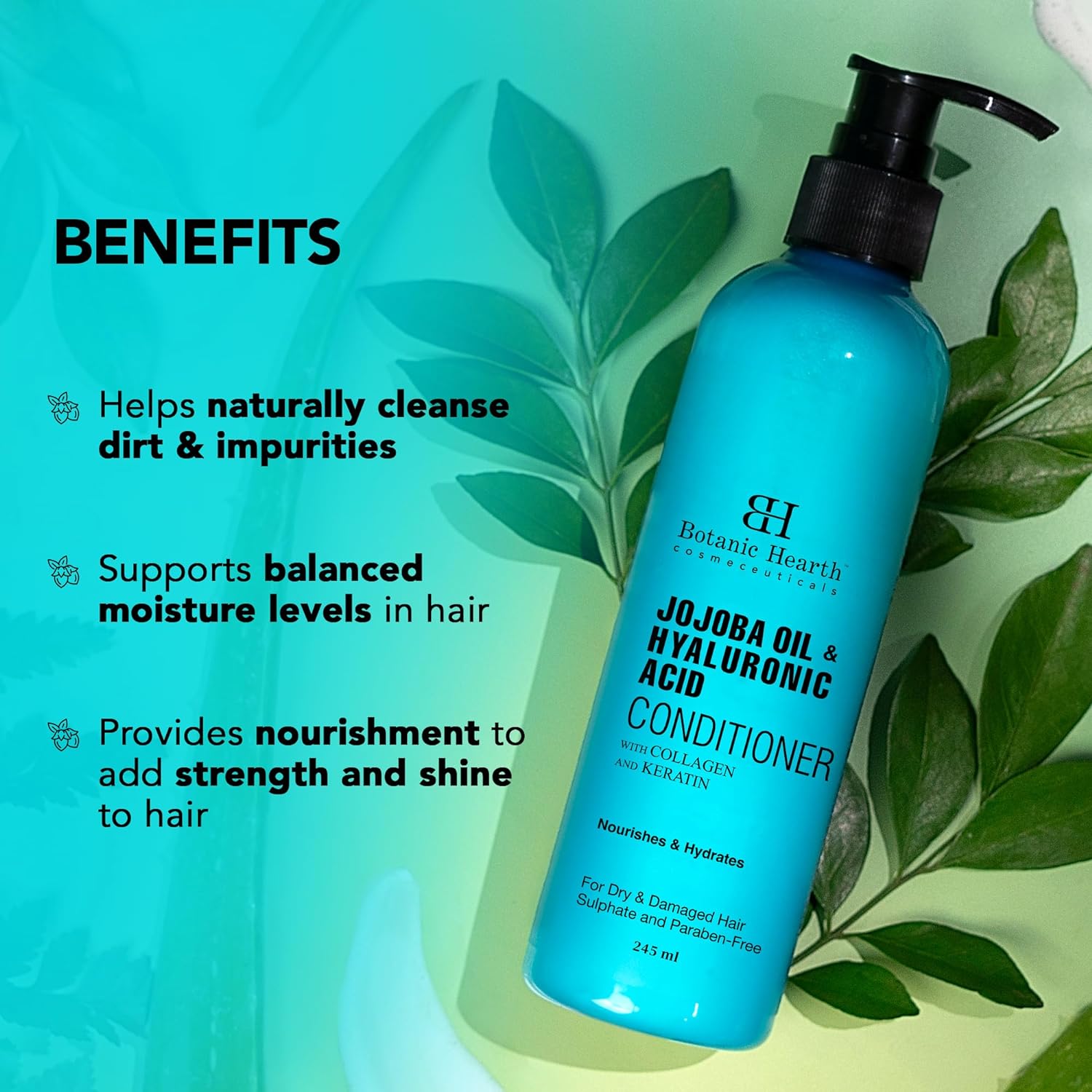 Botanic Hearth Jojoba & Hyaluronic Acid Conditioner - 245 ml