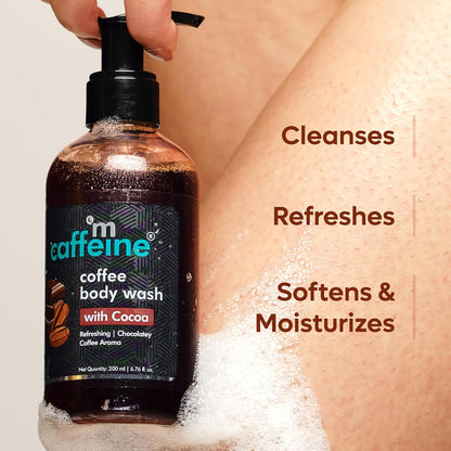 mCaffeine Coffee Body Wash with Cocoa for Refreshed & Moisturized Skin